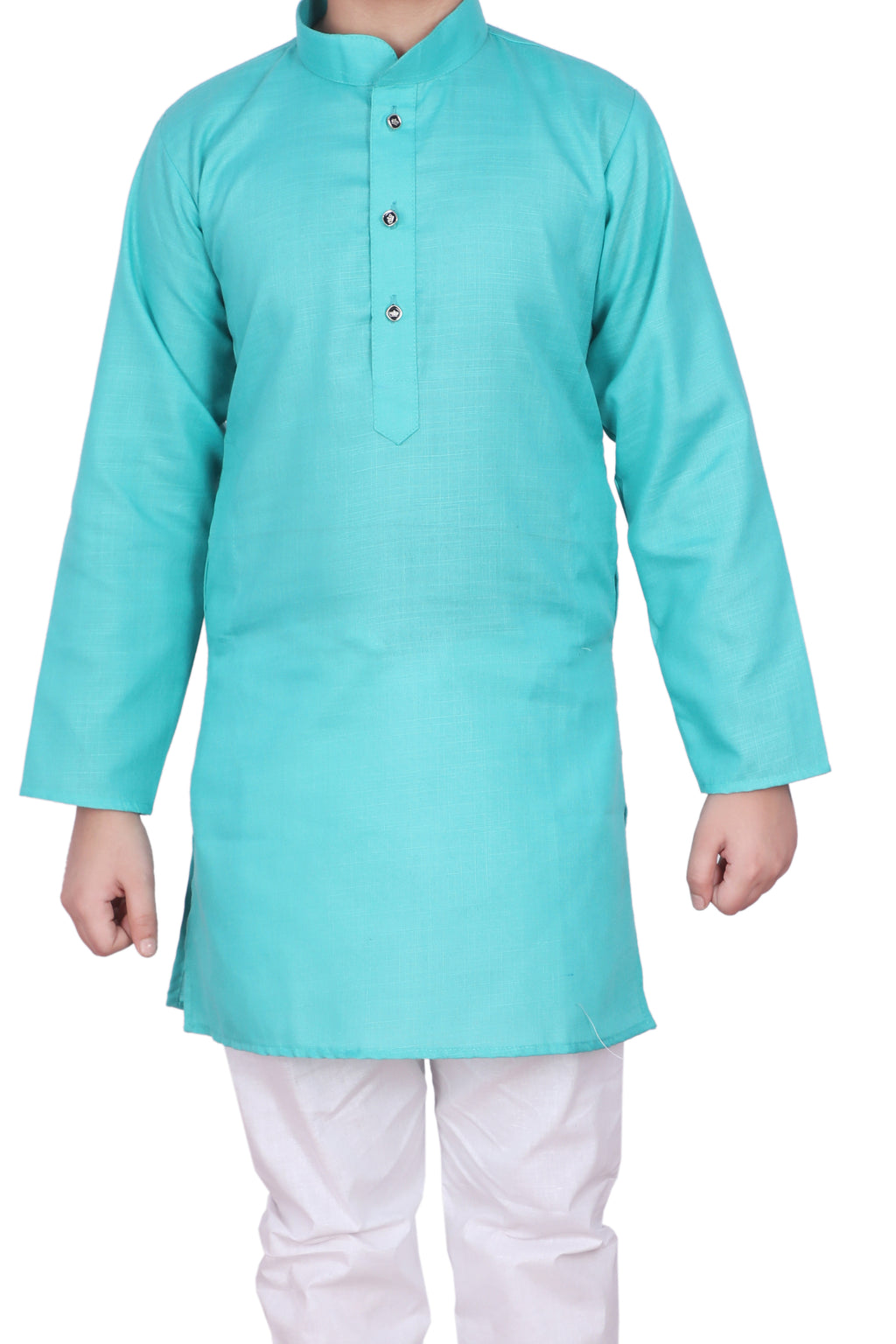 Firozi Cotton Ethnic Wear Kurta Pajama For Boys