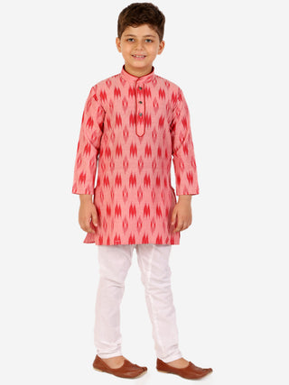Pro Ethic Cotton Kurta Pajama For Boys Red Printed S-154