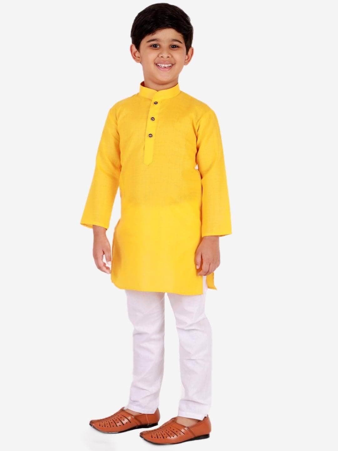Pro Ethic Ethnic Wear Cotton Self Design Kurta Pajama Set for Kids and Boys #S-122