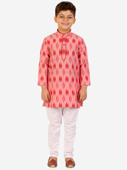 Pro Ethic Cotton Kurta Pajama For Boys Red Printed S-154