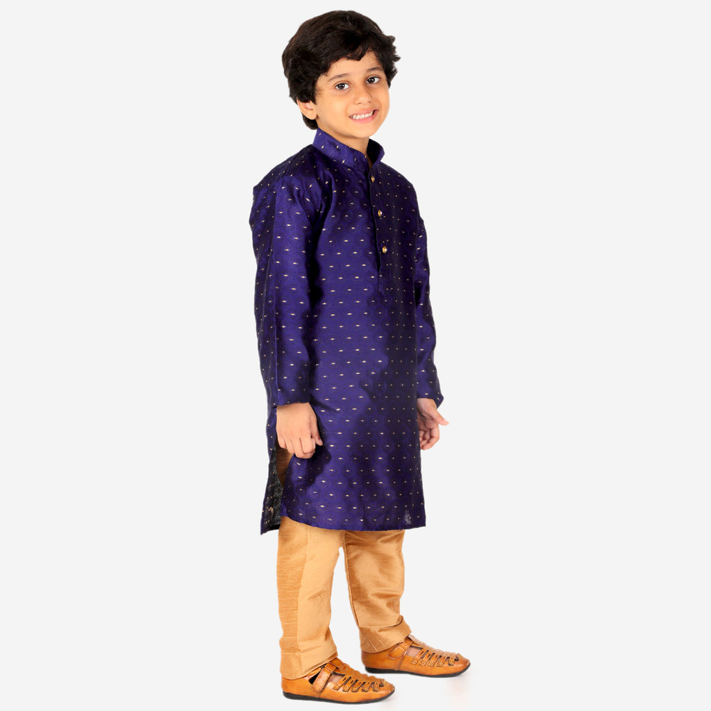 Pro Ethic Kurta Pajama For Boys 1 To 16 Years | Silk | Traditional Ethnic Wear | Navy Blue (S-194)