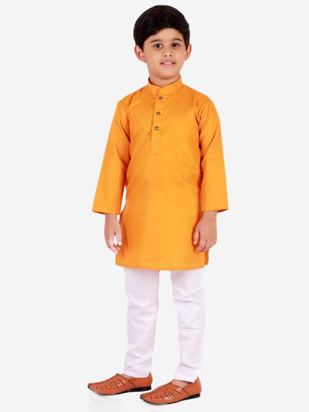 Pro Ethic Ethnic Wear Cotton Self Design Kurta Pajama Set for Kids and Boys #S-122