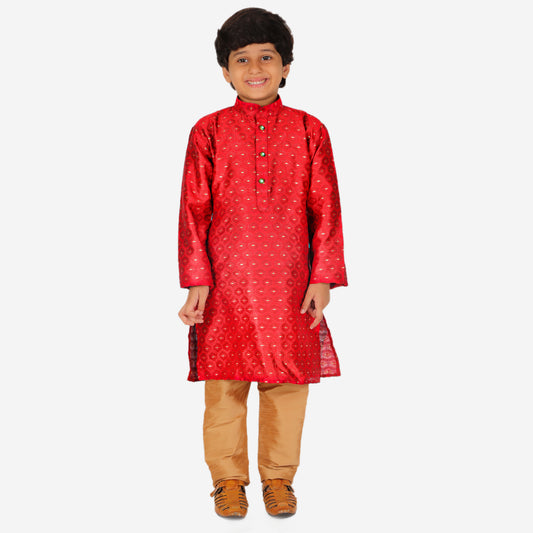 Pro Ethic Kurta Pajama For Boys 1 To 16 Years | Silk | Traditional Ethnic Wear | Maroon (S-194)