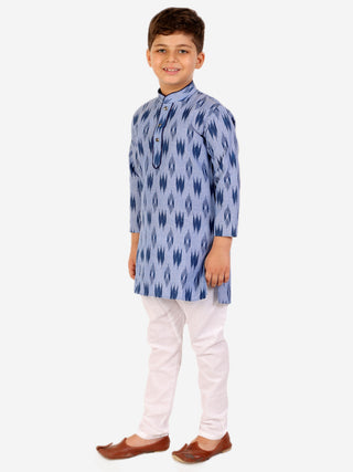 Pro Ethic Cotton Kurta Pajama For Boys Blue Printed S-154
