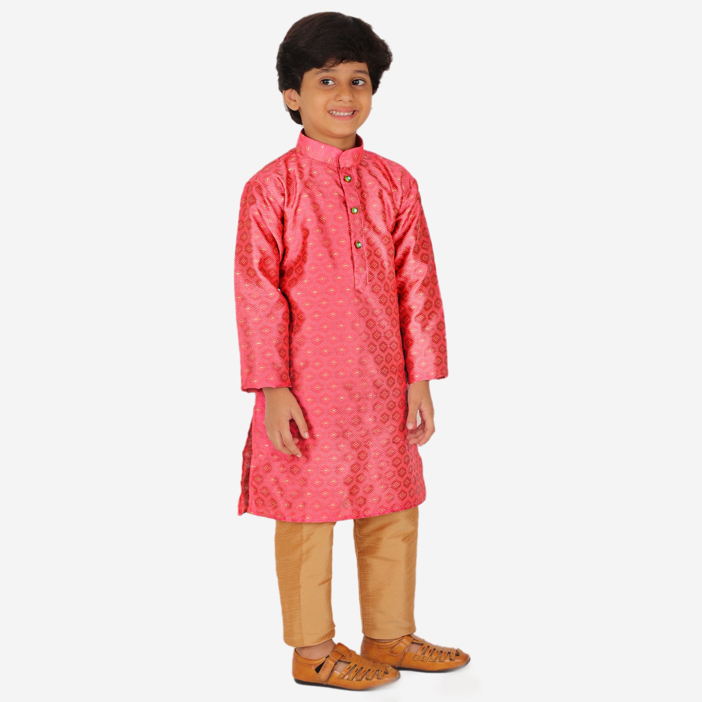 Pro Ethic Kurta Pajama For Boys 1 To 16 Years | Silk | Traditional Ethnic Wear | Pink (S-194)