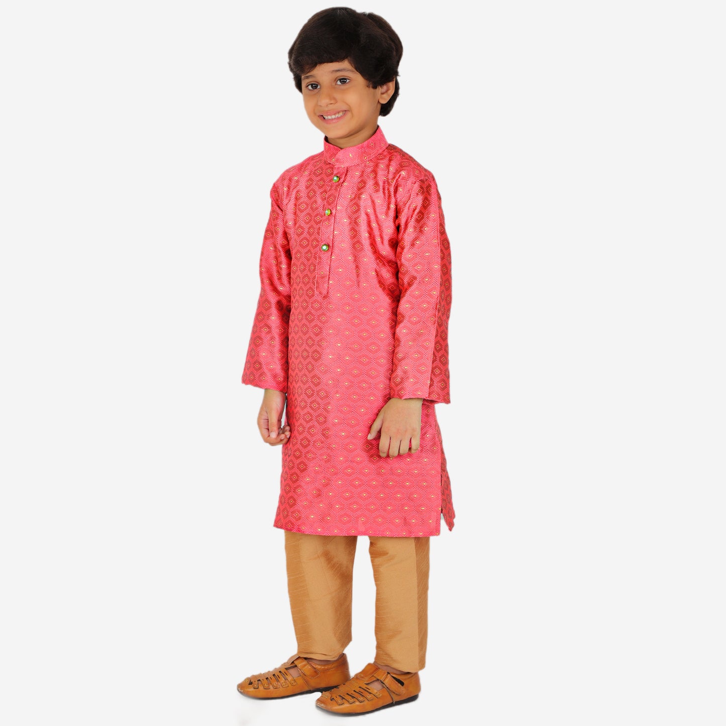 Pro Ethic Kurta Pajama For Boys 1 To 16 Years | Silk | Traditional Ethnic Wear | Pink (S-194)