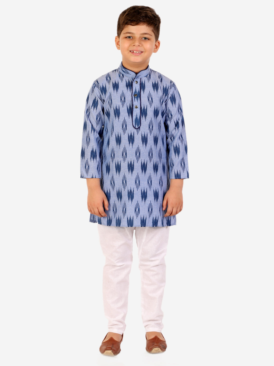 Pro Ethic Cotton Kurta Pajama For Boys Blue Printed S-154