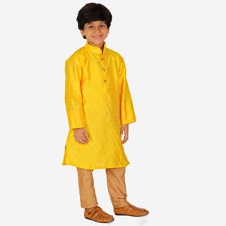 Pro Ethic Kurta Pajama For Boys 1 To 16 Years | Silk | Traditional Ethnic Wear | Yellow (S-194)