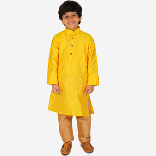 Pro Ethic Kurta Pajama For Boys 1 To 16 Years | Silk | Traditional Ethnic Wear | Yellow (S-194)