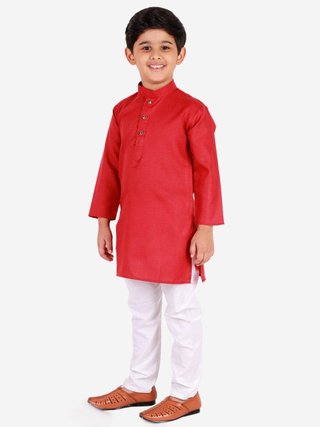 Pro Ethic Ethnic Wear Cotton Self Design Kurta Pajama Set for Kids and Boys #S-122