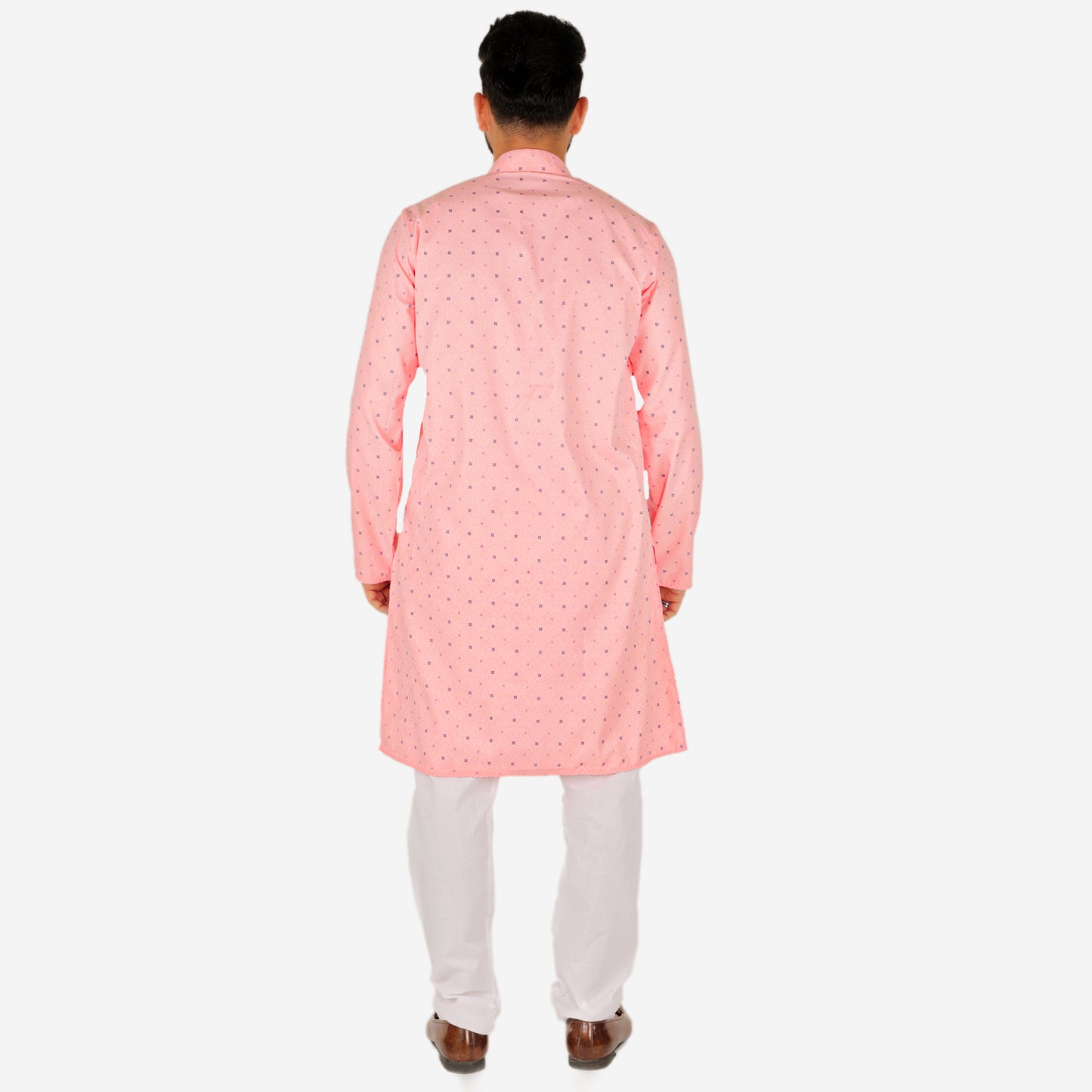 Pro Ethic Men's Kurta pajama set - Printed | Cotton | Pink | (A-114)