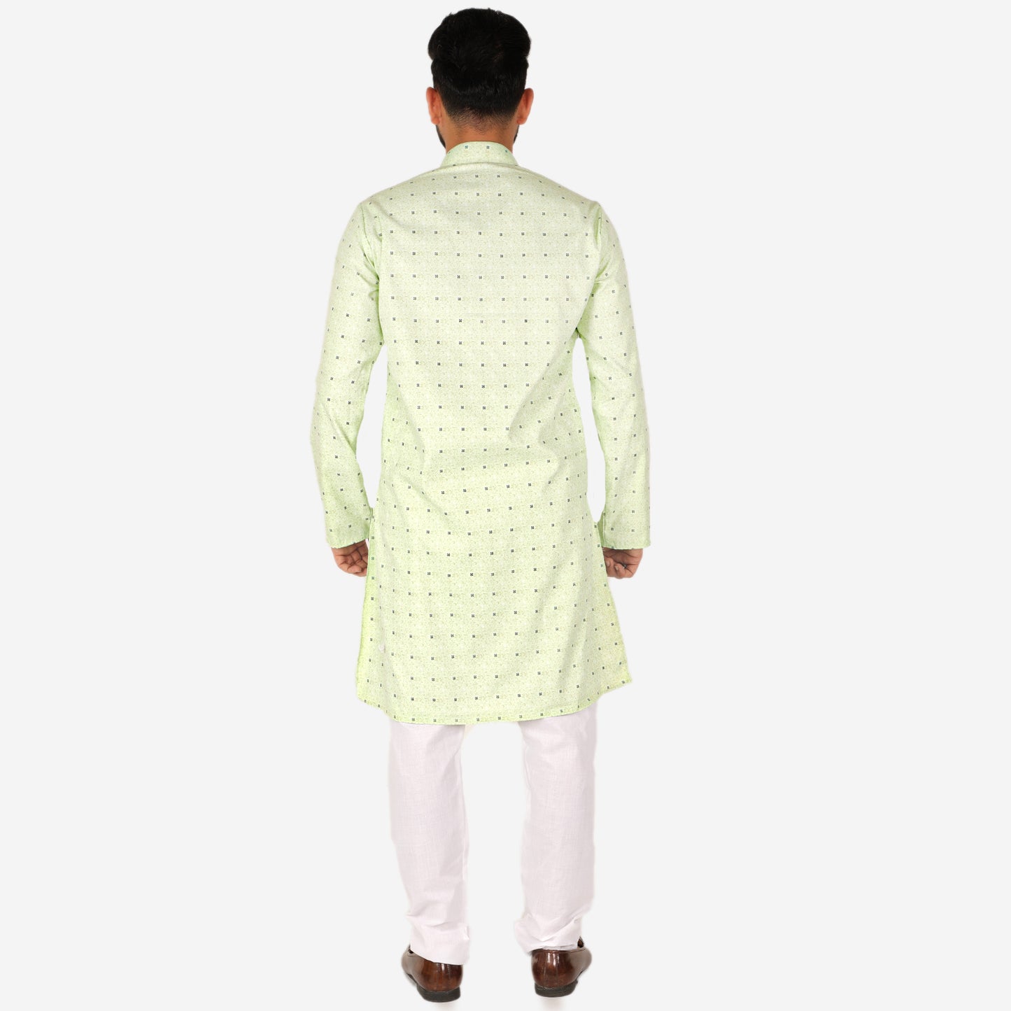 Pro Ethic Men's Kurta pajama set - Printed | Cotton | Green | (A-114)