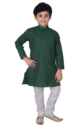 Pro Ethic Kids Boys Kurta Pajama Set Cotton Green s-144