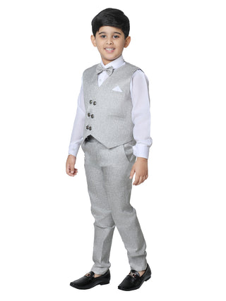 Pro Ethic Three Piece Suit For Boys Grey T-130
