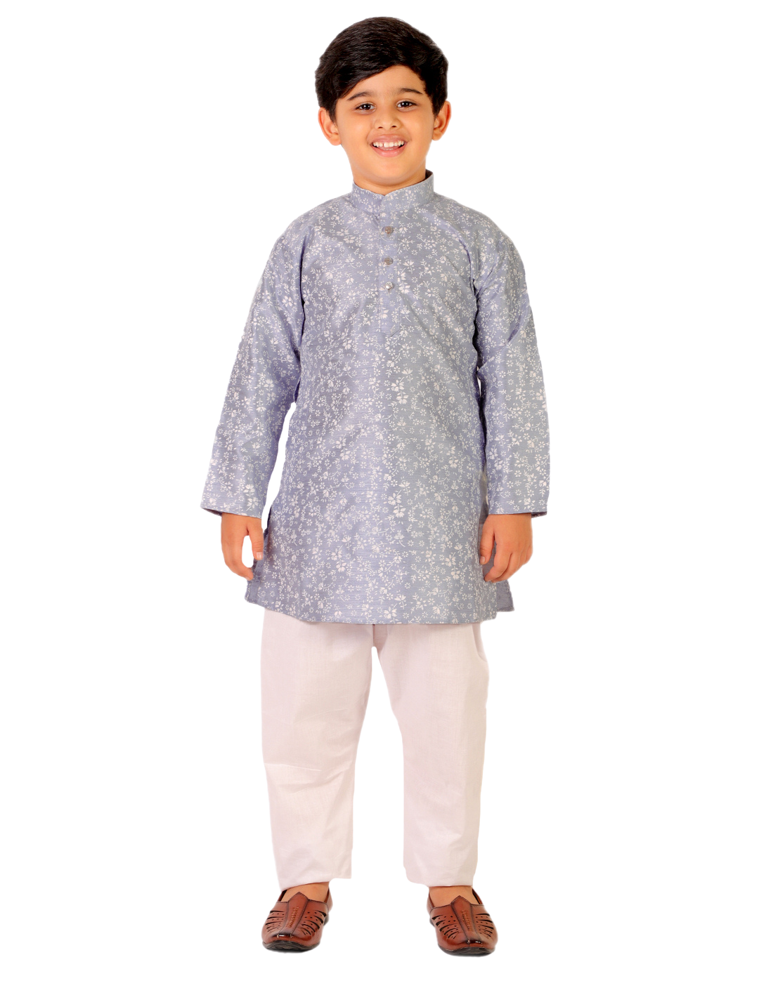 Pro Ethic Boys Kurta Pajama Set Cotton Solid Design Sky Blue (S-171)