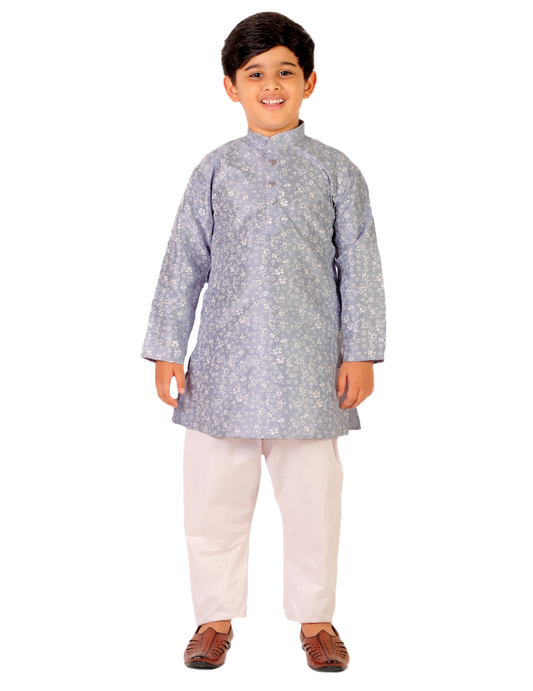 Pro Ethic Boys Kurta Pajama Set Cotton Solid Design Sky Blue (S-171)