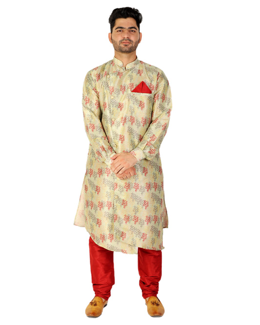 Pro Ethic Men's Kurta Pajama Set Silk - Light Green (A-106)