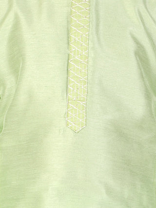 Pro Ethic Green Men's Kurta Pajama Set Silk (A-104)