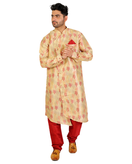 Pro Ethic Men's Kurta Pajama Set Silk - Fon (A-106)