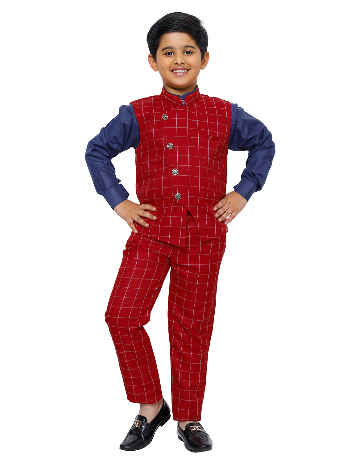 Pro Ethic Three Piece Suit For Boys Red T-132