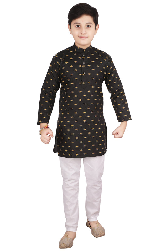 Pro Ethic Kids Kurta Pajama Set Cotton Black s-148