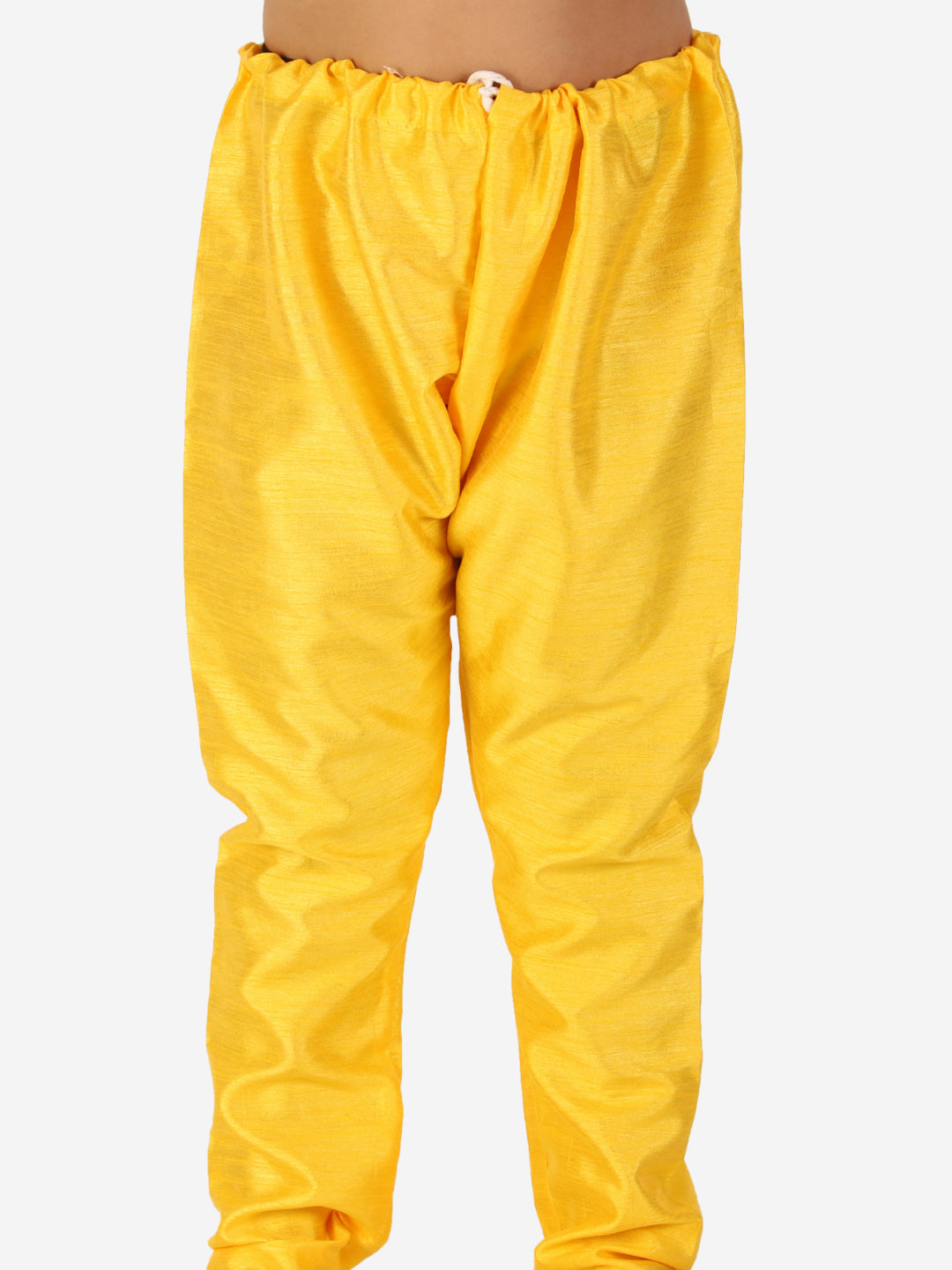 Pro Ethic Boy's Silk Jacquard Yellow Kurta Pajama Set (S-161)