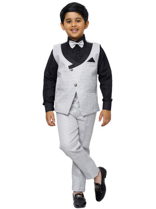 Pro Ethic Three Piece Suit For Boys Grey T-131