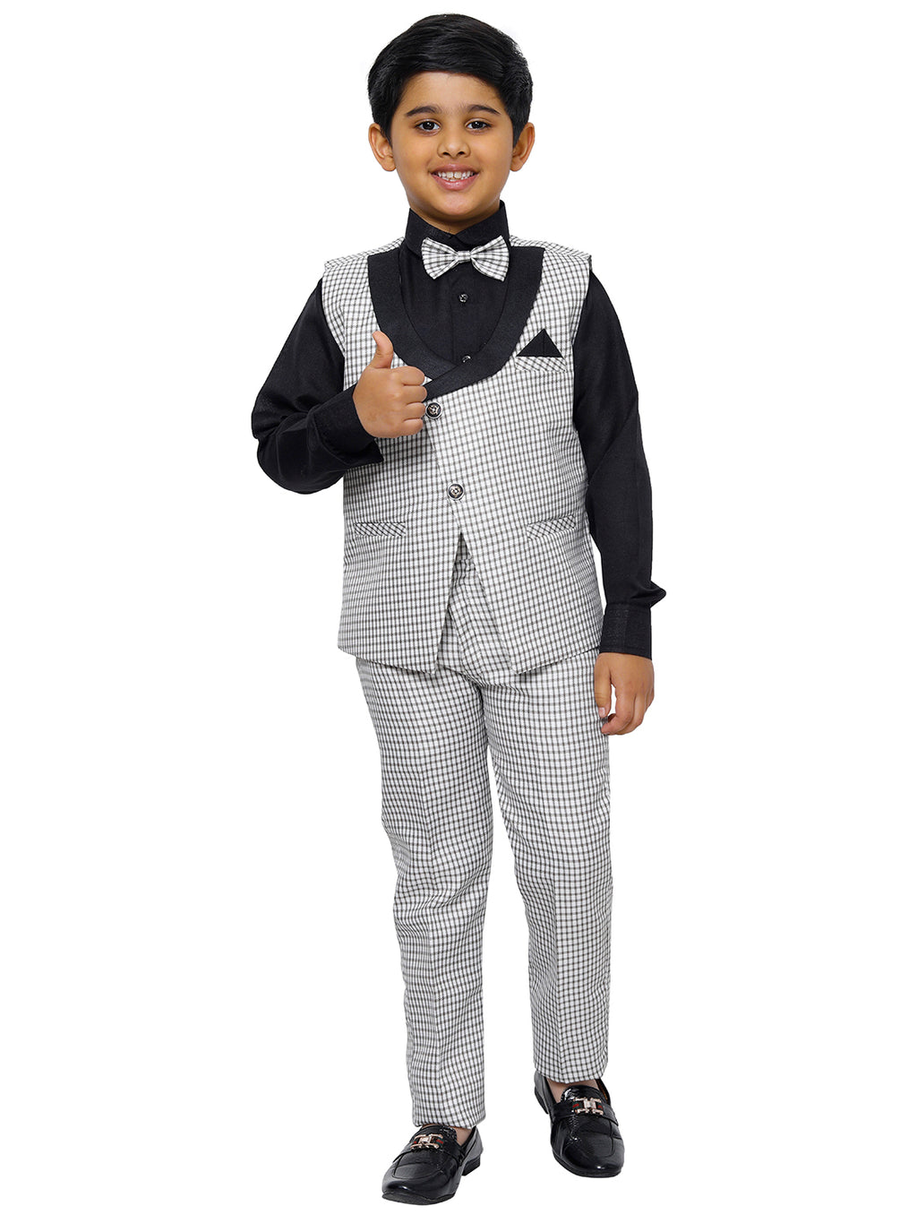 Pro Ethic Three Piece Suit For Boys Black T-131