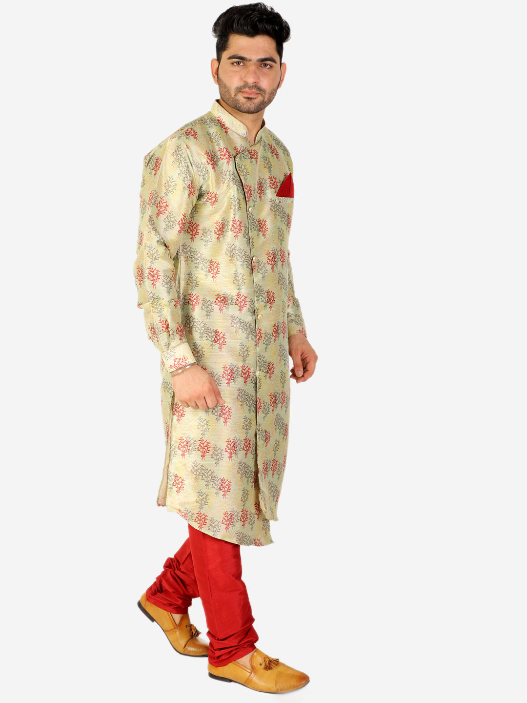 Pro Ethic Men's Kurta Pajama Set Silk - Light Green (A-106)