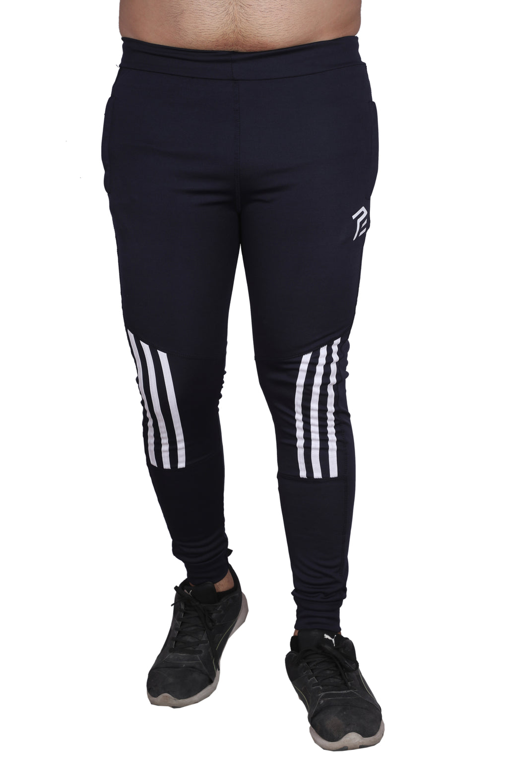 Pro Ethic Men's Lycra Track Pants Set Blue Pack of 1 #J-104