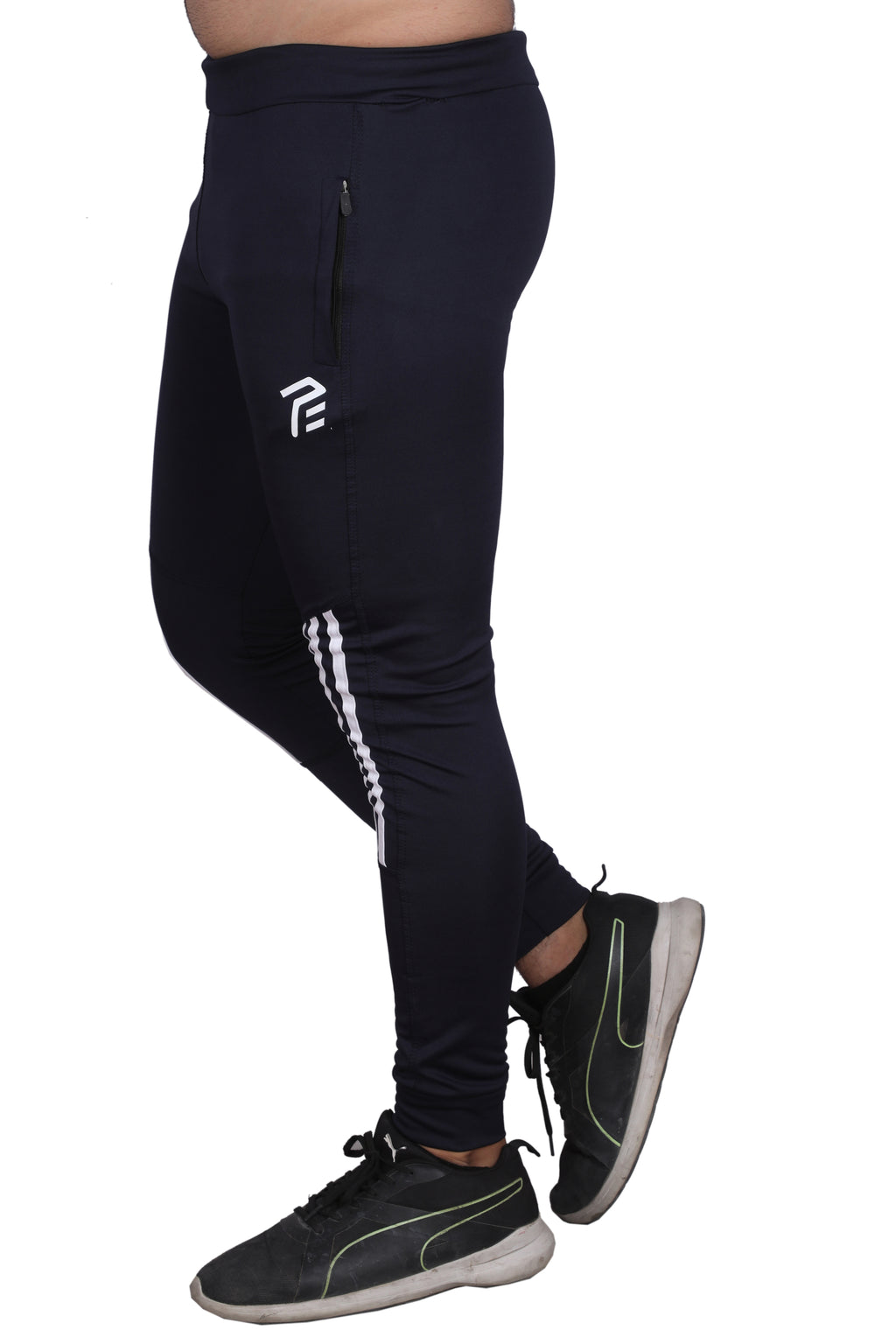 Pro Ethic Men's Lycra Track Pants Set Blue Pack of 1 #J-104