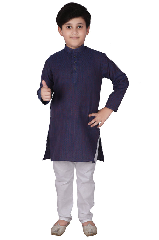 Pro Ethic Kids Boys Kurta Pajama Set Cotton Royal Blue s-144