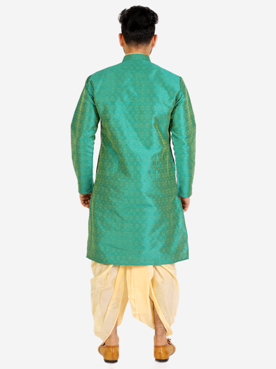 Pro Ethic Men's Dhoti Kurta Set Silk - Green (A-105)