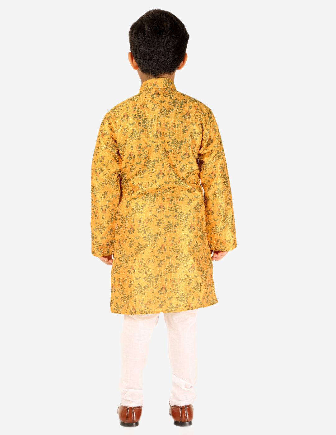 Pro Ethic Boys Kurta Pajama Set Silk Embellished Design Yellow (S-172)