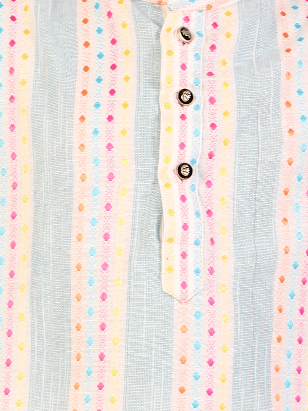 Pro Ethic Boy's Cotton Self Blue Kurta Pajama Set (S-164)