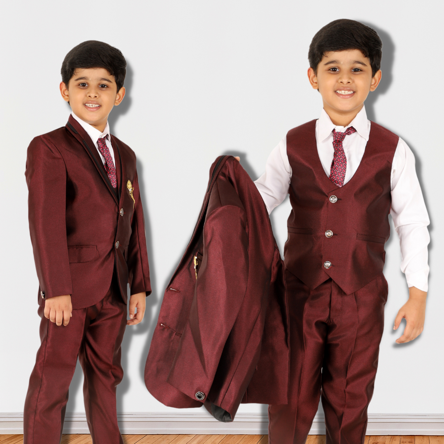 Pro Ethic Five Piece Suit For Boys Maroon T-127