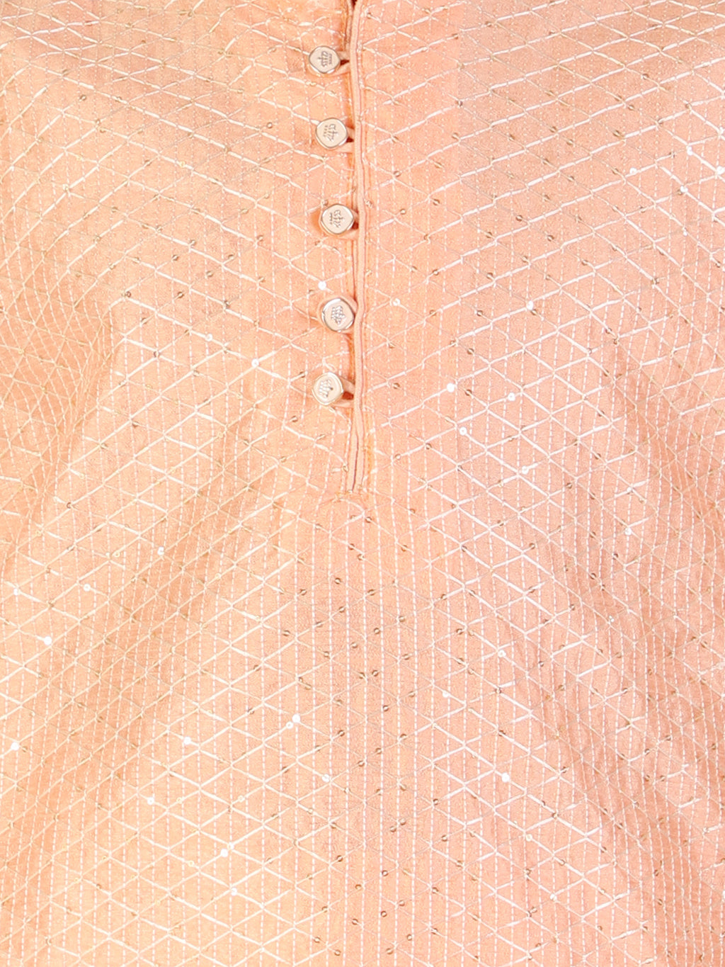 Pro Ethic Boy's Silk Jacquard Peach Kurta Pajama Set (S-161)