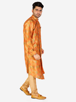 Pro Ethic Men's Kurta Pajama Set Silk - Mustard (A-106)