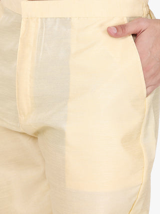 Pro-Ethic Silk Kurta Pajama With Jacket For Men | Yellow (C-104)