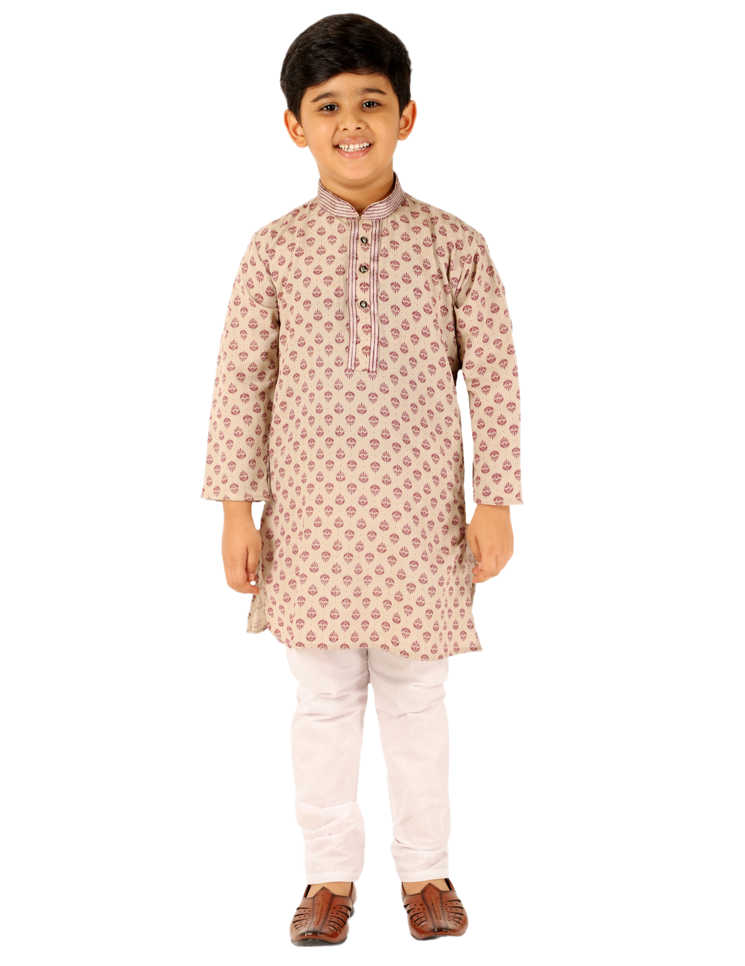 Pro Ethic Kurta Pajama For Boys Cotton Brown (S-167)