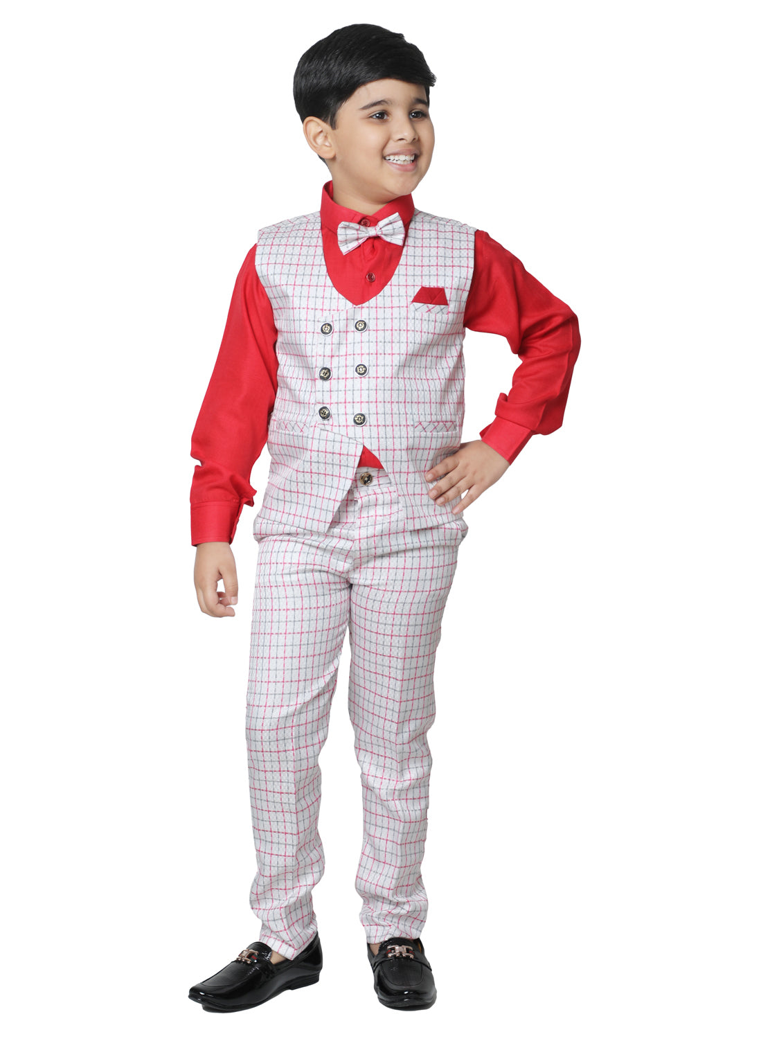 Pro Ethic Three Piece Suit For Boys Red T-129