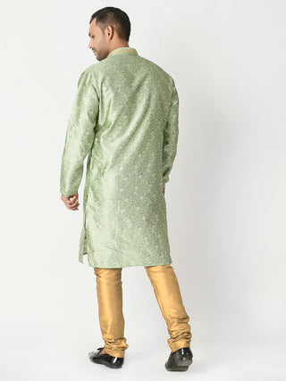 Pro Ethic Father Son Same Dress Kurta Pajama Set Matching Outfit | Silk | Green B-115