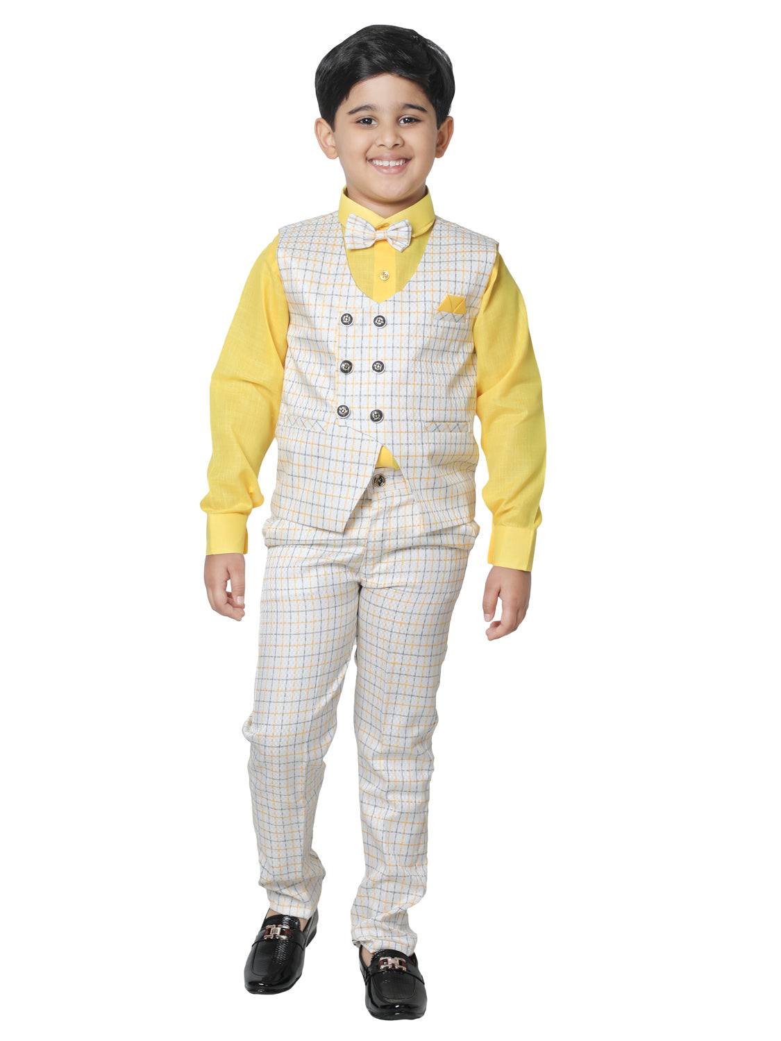 Pro Ethic Three Piece Suit For Boys Yellow T-129