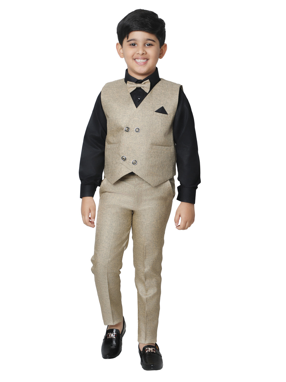 Pro Ethic Three Piece Suit For Boys Beige T-130
