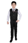 Pro Ethic Three Piece Suit For Boys Cotton Black Floral Print T-121