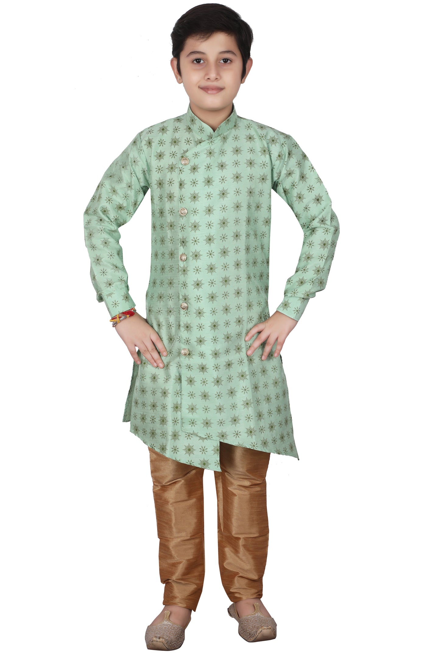 Pro Ethic Light Green Kurta Pajama For Boys Kids Ethnic Wear #139