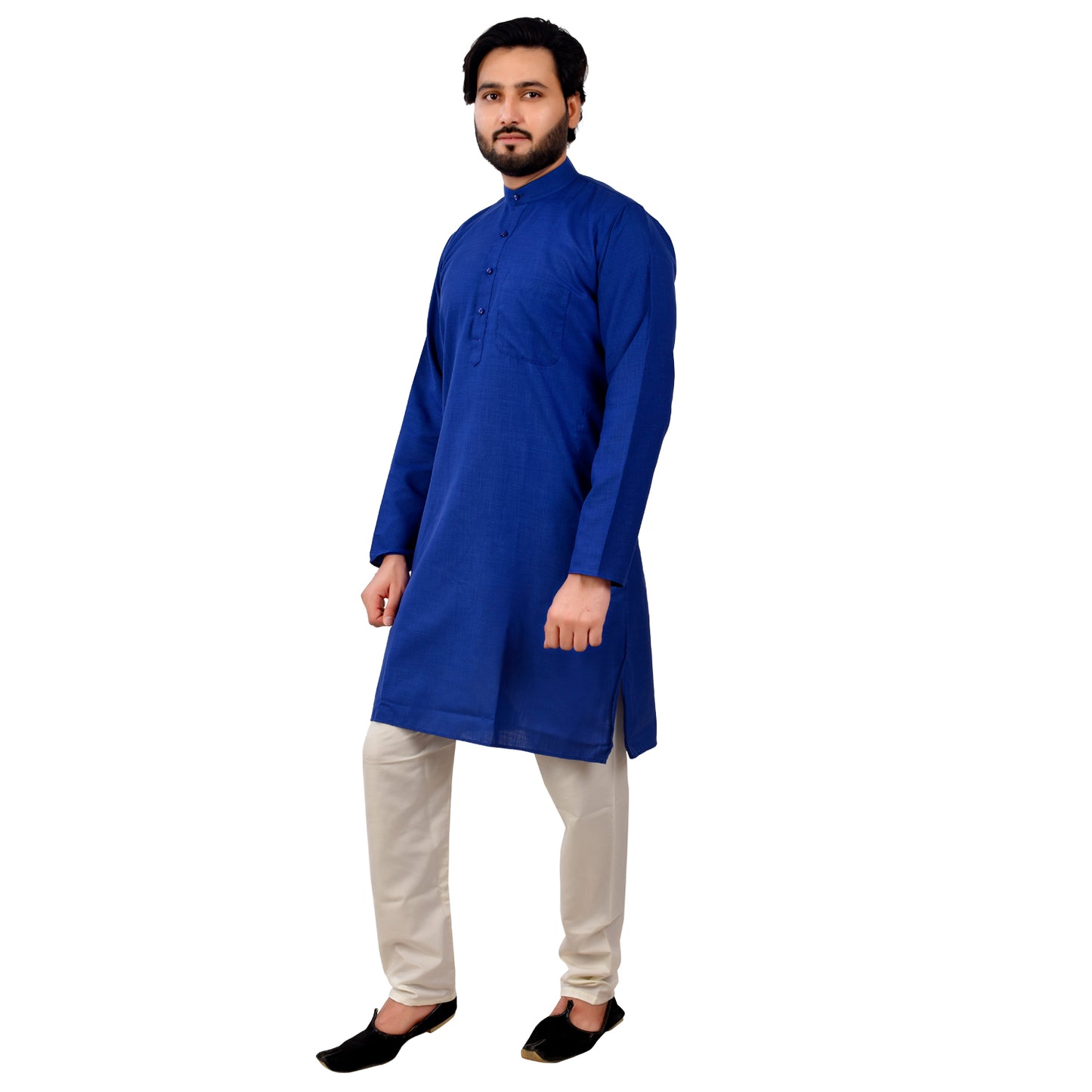 Pro Ethic Cotton Navy Blue New Look Kurta Pajama For Men (A-781)