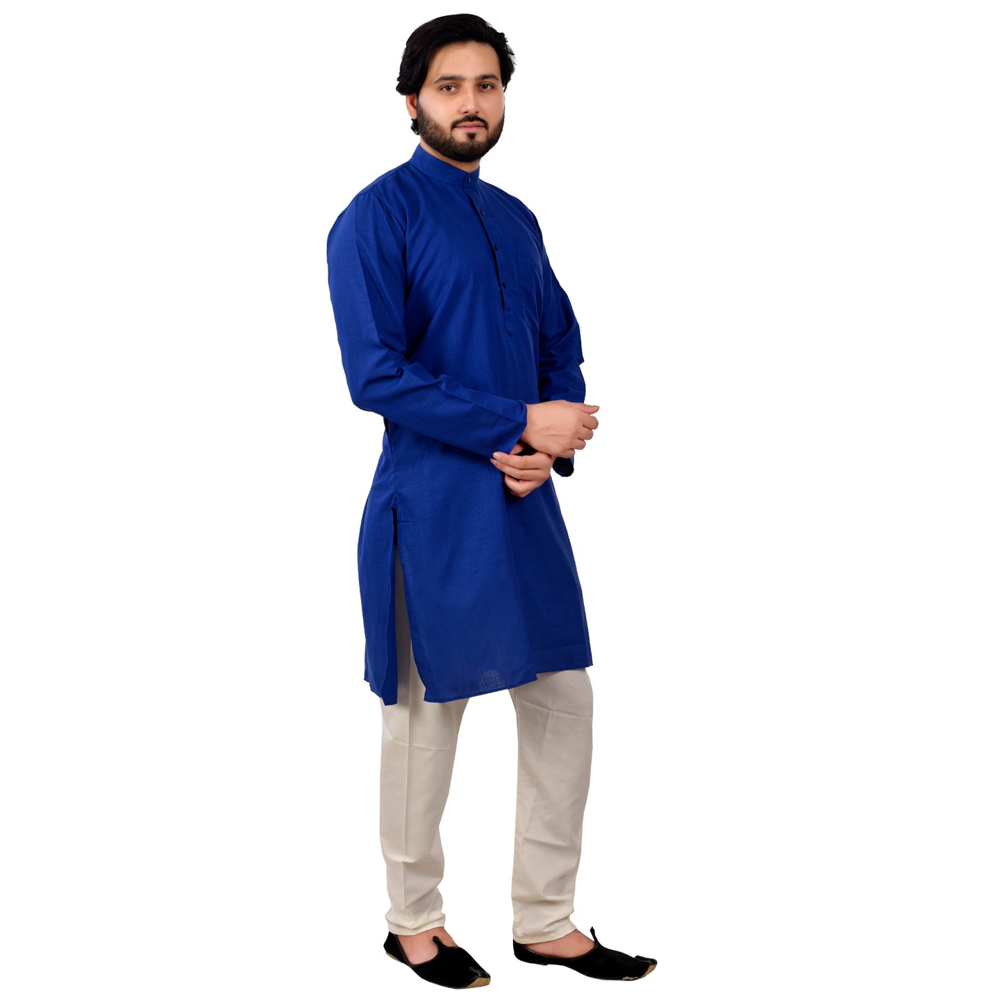 Pro Ethic Cotton Navy Blue New Look Kurta Pajama For Men (A-781)