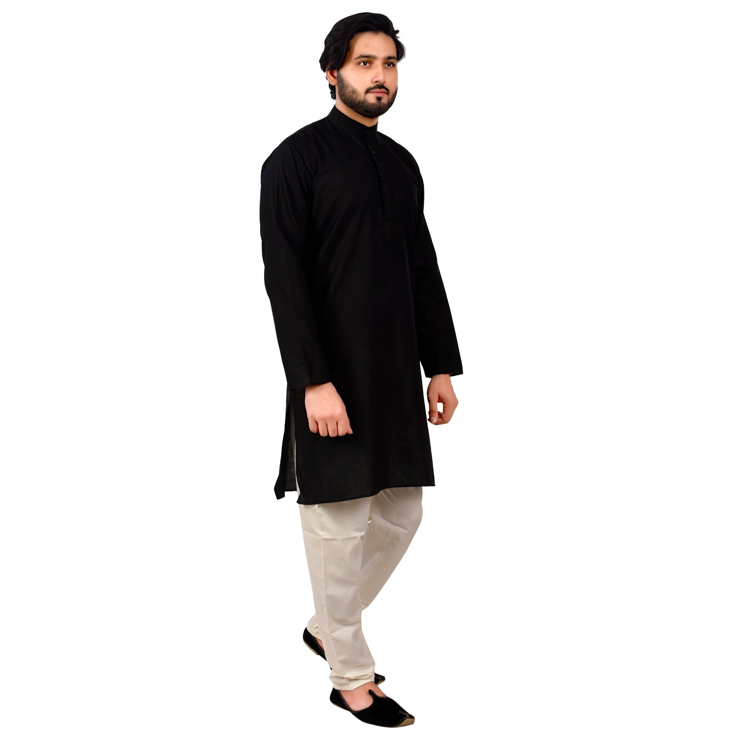 Pro Ethic Cotton Black New Look Kurta Pajama For Men (A-781)