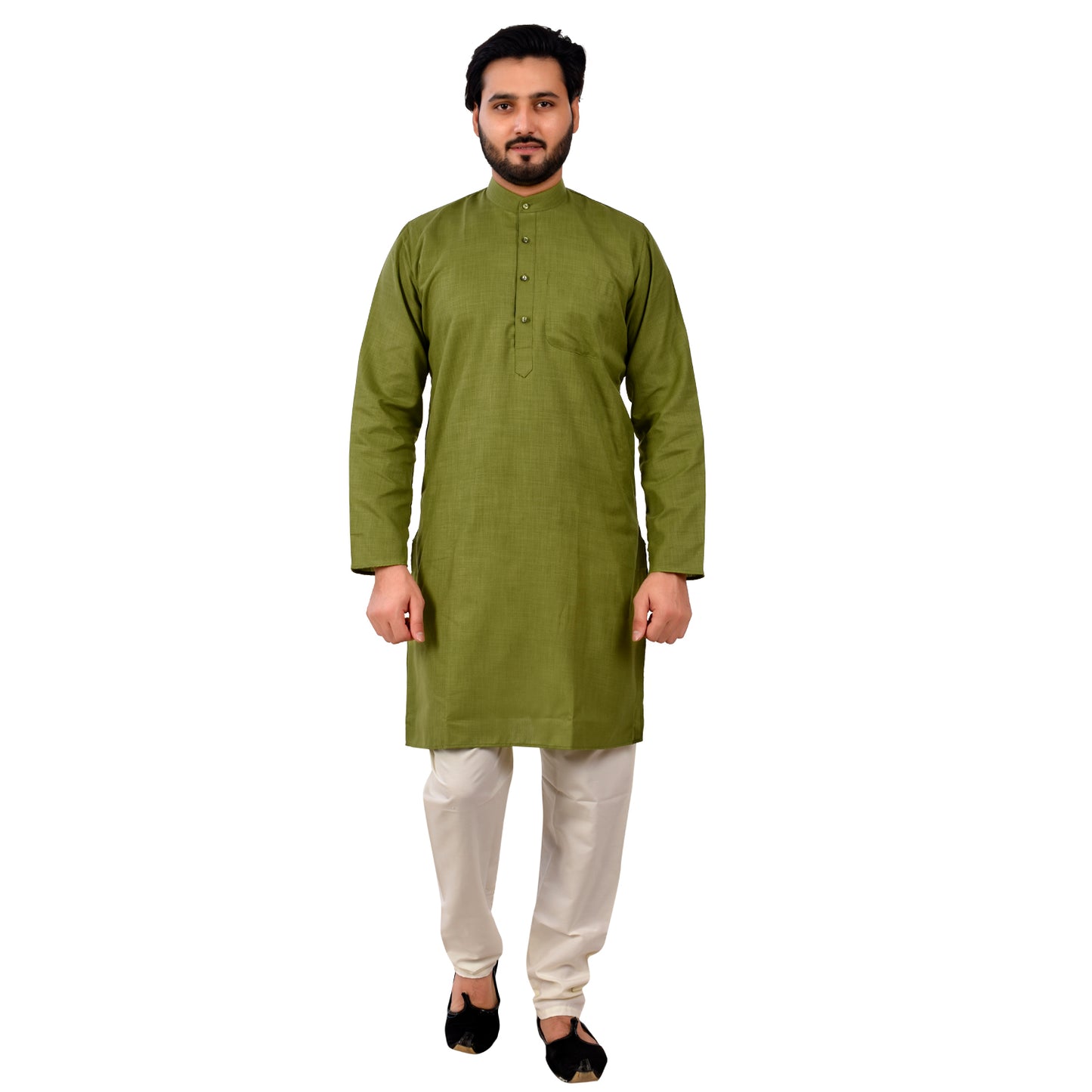 Pro Ethic Cotton Green New Look Kurta Pajama For Men (A-781)